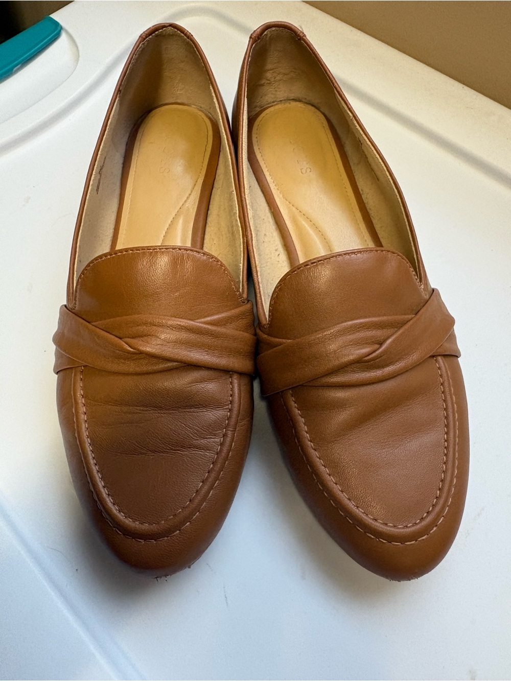 Classic Brown Leather Women's Loafers